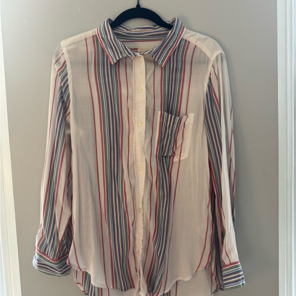American Eagle Outfitters Oversized Striped Shirt